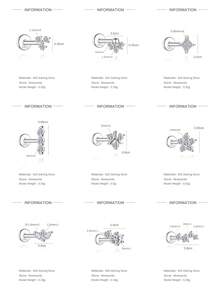1 đôi bông tai bạc 925 đính đá Moissanite hình ngôi sao tinh tế, kiểu dáng phẳng, thích hợp cho nữ, đeo hàng ngày, hẹn hò, đi nghỉ mát, dự đám cưới, dự tiệc, làm quà tặng ngày lễ. - Bạc - Xem 9