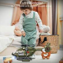 3-7 Years Old Boys' Toy, 15 Inch Firefighter Rescue Helicopter Toy With Lights, Sounds And Hanging Tray, Toddler Gift - Multicolor - View 8