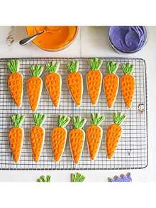 5pcs Large Stainless Steel Easter Bunny Series Cookie Cutters, Including Rabbit, Carrot, Egg, Chick, 5pcs Baking Molds, Cookie Cutters, Ideal For Bread, Cake, Fondant Making, Reusable - Silver - View 8