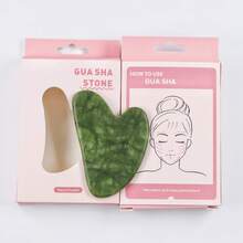 1pc Natural Xiuyan Jade Stone Green Gua Sha Scraping Facial Tool|Premium Massage Tool With Luxurious Gift Box,Traditional Chinese Beauty & Wellness Device,Ideal For Comprehensive Facial Care And Body Relaxation.Beauty Tools. Skincare Enthusiasts - Multicolor - View 7