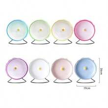 TendenciaRueda Silenciosa Para Hamster Con Soporte Extra Grande 21cmCalidad premium - Azul pastel - Ver 2