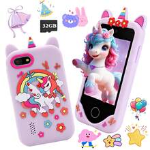 Kids Puzzle Toy Phone, 2.8-Inch Touch Screen, Dual HD Cameras, Detachable Silicone Protective Case, Music Games Video, Birthday Gift For 3-12 Years Old - Multicolor - View 2