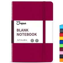 Blank Journal Notebook, A5, 160 Pages 100 Gsm Thick Sketch Books Hardcover Journal For Writing, 5.7 Inches X 8 Inches Notebooks For Work (Burgundy) - Burgundy - View 1