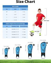 Espinilleras infantiles de fútbol certificadas AirsFish para fútbol con protección de tobillo, correa ajustable, equipo de fútbol para niños y niñas, espinilleras de alta resistencia - Blanco y dorado - Ver 5