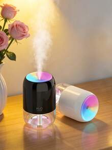One 200ml Car Spray Humidifier, Household Products Of Bedroom Humidifier, Three Colors Available, With Colorful Atmosphere Light And Night Light Functions, USB Power Supply, Water Free Automatic Power-Off, Touch Control Operation, Silent Operation, Simple Design, Natural Beauty, Small And Easy To Carry - Multicolor - View 6