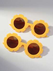 2 cặp kính thời trang họa tiết hoa dễ thương cho trẻ em, kính thích hợp cho tiệc bãi biển và sử dụng hàng ngày. - Nhiều màu - Xem 3