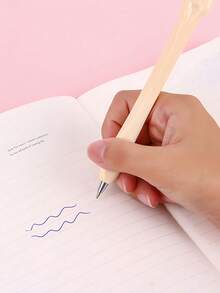 1支骨质圆珠笔，黑色墨水礼品笔，超逼真骨质圆珠笔文具，书写流畅ABS材质，学习办公用品，多种款式可选 - 多色 - 查看 7