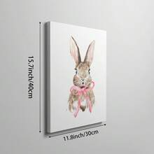 1 szt. Akwarela Wielkanocny Króliczek Obraz Ścienny Uroczy Króliczek Drukuje Obrazy Na Płótnie Wiosna i Wielkanoc Plakat Świąteczny Minimalistyczna Kokietka Estetyczna Dekoracja Dla Dziewczynek Sypialnia, Pokój Dziecięcy, Wystrój Salonu Prezent Dla Niej Nie Oprawione Lub Oprawione - wzór - Zobacz 13