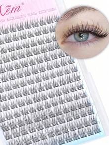 168pcsDIY False Eyelash Set In 2 Styles, Including Glue, Makeup Remover, And Application Tools - Equipped With False Eyelashes, Glue, Makeup Remover, Tweezers, And Brushes, Suitable For Professionals And Beginners, Easy To Use At Home, And Is An Entry-Level Kit For Beginners To Create Professional Eyelashes - 黑色 - 查看 5