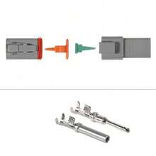 185er Deutsch DT 2/3/4/6 Polig Steckverbinder Buchse KFZ Stecker Wasserdicht Set - 185 Stück DT Kabelverbindert Set mit Koffer - Übersicht 4