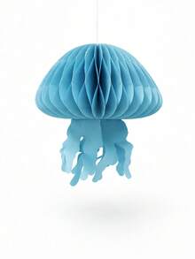 1件/3件装纸质海洋主题挂饰，蜂窝鱼和水母图案，适用于儿童房、托儿所、客厅装饰、生日派对用品、教室装饰、海洋主题 - 彩色 - 查看 8