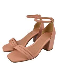 Women's Sandal With 7.5 Cm Heel And Closed Back, 1263.02 - 米色 - 查看 6