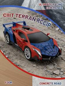 1pc Remote Control Car With Lights And Controller, Toy Car Racing Hobby, Suitable For 3-9 Years Old Boys And Girls, Christmas, Halloween, New Year, Thanksgiving, Parent-Child Activity Gifts - Multicolor - View 5