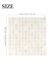 WalDecoo 5/10/20片马赛克自粘防溅瓷砖，10英寸*10英寸自粘墙砖，适用于厨房、浴室、壁炉、房车等。 - 馬賽克 - 查看 5