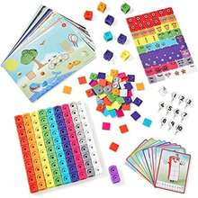 Hand2mind MathLink Cubes Numberblocks 1-10 Activity Set, 30 Preschool Learning Activities, Counting Blocks, Linking Cubes, Educational Toys For Kids, Number Games, Math Manipulatives Kindergarten(Default) - Multicolor - View 6