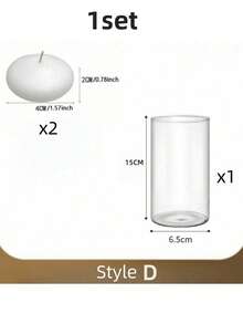 3PCS(1pc Clear Glass Candle Holder + 2pcs Floating Water Candles), Clear Glass Wedding Candle Holder For Heat-Resistant Aromatherapy Cup, Water Plant Cultivation, Candlelit Dinner, Room Ambience, Suitable For Wedding, Family Gathering, Party, Confession, Table Decoration - Transparent - View 15