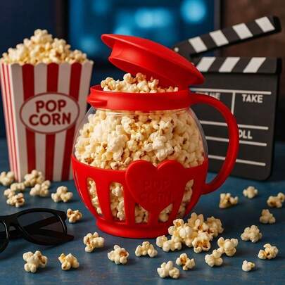 Pipoqueira Fitness Para Micro-ondas Sem Óleo Saudável Prática e Reutilizável