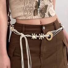 1 chiếc thắt lưng tua rua nhiều lớp phong cách cao bồi miền Tây Bohemian - Phong cách Mỹ Y2K sang trọng cổ điển, được trang trí bằng hạt ngọc lam và tua rua đính hạt, phụ kiện eo thời trang, mộng mơ đậm chất đồng quê, phù hợp cho các lễ hội âm nhạc, kỳ nghỉ, bãi biển và trang phục thường ngày. - Nhiều màu - Xem 18