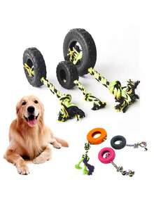 1pc Dog - An Interactive Toy For Training, Tug-Of-War, Chewing And Water Fun - Suitable For Outdoor Play, Can Be Used As Dog Toy, Training Ring, Sturdy And Chewable, Also Serves As Pet Retrieval Toy, Pet Floating Ring, Suitable For Training And Cleaning Teeth Of Medium And Large Dogs, Also A Dog Swimming Pool Floating Toy - Multicolor - View 11
