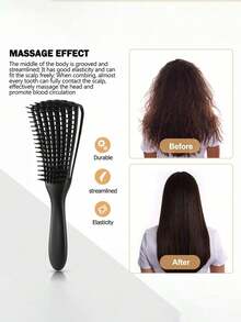 1pc Hair Smoothing Massage Comb, Detachable Rib Comb, Smooth Hair, Wide-Toothed Comb, Gently Untangle Knots On Curly, Wet Or Dry Hair, Essential Hair Styling Tool For Home Styling, Shower Care And Salon Professionals For Barber Salon Beauty Travel Essential Hair Products,Hair Cares,Hair Accessories - Multicolor - View 3