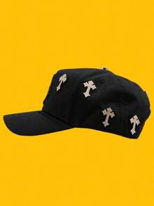 [Envío urgente][Oferta exclusiva]Gorra Barbas B Chrome 24k Hats Mod B Cruces Negro Unitalla - negro - Ver 4
