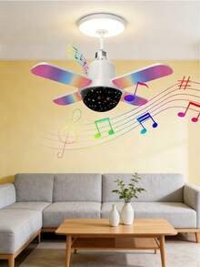 Ventilador de Techo LED Inteligente con Bluetooth | Altavoz RGB Regulable, Control por App y Mando a Distancia - Blanco - Ver 6