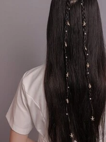 2件套女士时尚波西米亚甜美Y2K风格彩色发饰 - 海星、星星、爱心、蝴蝶、流苏发夹，适合日常、节日、派对、假日装扮装饰、旅行、生日等场合 - 彩色 - 查看 11