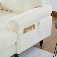 Chaise Lounges - Beige + Chenille + 1 Seat - View 10