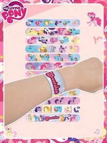 12个小马宝莉拍手环，卡通人物图案KPOP拍手圈，主题生日派对用品，拍照道具，圣诞节，情人节，复活节礼物 - 彩色 - 查看 2