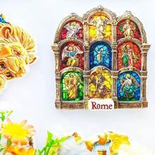 1pc Colorful Resin Fridge Magnet, Italy Travel Souvenir Florence, Milan, Venice, Dolomites, Sicily, Amalfi Lemon, Alberobello Art Decor For Refrigerator, Whiteboard, Cabinet, Dishwasher, Kitchen, Home, Valentine's Day Gift, Friends & Family, Historical Culture, Personalized Creative Cartoon Stationery Decoration, Shop Display - Multicolor - View 12