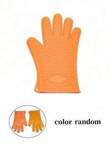 1只加厚硅胶手套，耐热硅胶手套，防水烤箱手套，适用于烹饪、烘焙、烧烤、家务清洁 - 彩色 - 查看 15