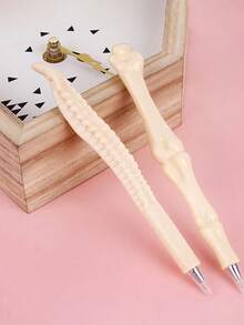 1支骨质圆珠笔，黑色墨水礼品笔，超逼真骨质圆珠笔文具，书写流畅ABS材质，学习办公用品，多种款式可选 - 多色 - 查看 10