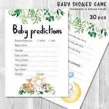10/20/30Pcs, Baby Prediction And Advice Cards, Woodland Animals And Greenery Baby Shower Game Cards, Predict Baby's Name Gender And Birth Date, Fun Interactive Activity For Gender Reveal Party Supplies, Keepsake Cards - Multicolor - View 6