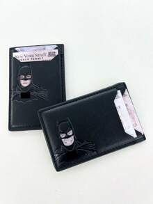 Warner Bros. Vertical Batman Card Holder, Superhero Theme, Slim And Simple, Foldable Front Pocket, Unisex, Perfect Father'S Day Gift, Durable Bi-Fold Wallet, Multiple Card Slots, Men'S And Women'S Card Holder, Classic Business Style, Short Design, Multiple Card Slots, Ultra-Thin Bill Holder, Men'S Export Wallet, Lightweight Card Holder And Protective Case. - Multicolor - View 2