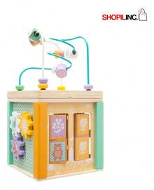 TendenciaCubo Didáctico Montessori Bebe Madera Juego Educativo 5 En 1 Color AguaCalidad premium - Agua - Ver 4