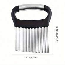 Stainless Steel Multi-Function Vegetable & Fruit Slicer - Perfect For Potatoes, Onions, Carrots & More - Durable Kitchen Gadget For BBQs & Outdoor Cooking - A - View 11