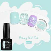 MEET ACROSS 7ml 波浪纹印花凝胶套装 - 蕾丝镂空图案 3D 美甲凝胶，需搭配印花底胶使用，适用于美甲沙龙和 DIY 美甲设计。 - 彩色 - 查看 18