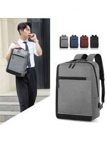 Mochila Set de 3 Pzs Bolsa Escolar Minimalista Mochila Colores para Ordenador Portátil, Mochila Universitaria, Trabajo, Oficina - Negro - Ver 3