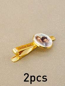 LICVIC Customized Tie Clip, Personalized Men's Tie Clip, Customizable Photo Men's Accessories, Men's Suit Accessories, Creative Men's Gifts, Customizable Image And Text Family Gifts, Valentine's Day Gifts, Birthday Gifts, Groomsman Gifts, Fashion, Couple Gifts, Friend Gifts - Style a - View 8