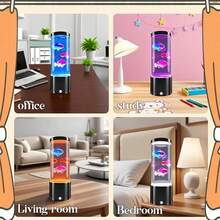 1 pieza Lámpara de medusa soñadora, lámpara de escritorio con tema oceánico LED, alimentada por USB con control remoto, luz de ambiente, 17 colores ajustables, luz nocturna de acuario, adecuada para decoración del hogar, regalo de cumpleaños/fiesta, dormitorio, sala de estar, decoración de fiesta - Linterna de pescado - Ver 5