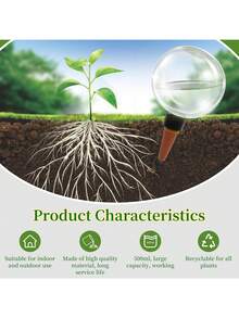 17.5盎司自动缓释植物浇水系统，室内/室外园艺工具，无需用电，适用于多肉植物和鲜花，自浇水装饰 - 多款 - 查看 11