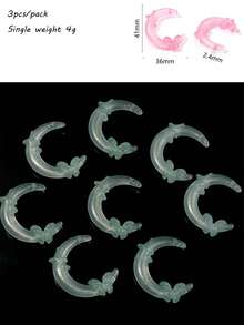 Acrylic Mermaid Moon Bead Big Moon Bead Pen Bead DIY Jewelry Accessories Bead Loose Bead - Multicolor - View 17