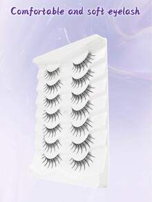 7对漫画风格假睫毛，自然浓密型，纤细轻盈，适合日常佩戴，旅行必备 - 尖尾漫畫款 - 查看 3