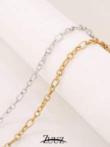 1m Stainless Steel Wide Chain, DIY Jewelry Making Supplies For Necklace, Bracelet, Anklet - 1-meter Chain - View 7