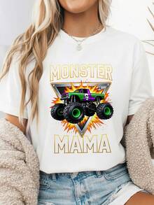 Monster Truck Mama Monster Truck Are My Jam Truck Lovers Women Sweatshirt-4 - Black 1 - View 1
