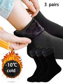 30/20/10/5/3/1 Pairs Men's Thick Warm Mid-Calf Socks, Unisex Winter Thermal Socks, Comfortable Daily Wear - Multicolor - View 17