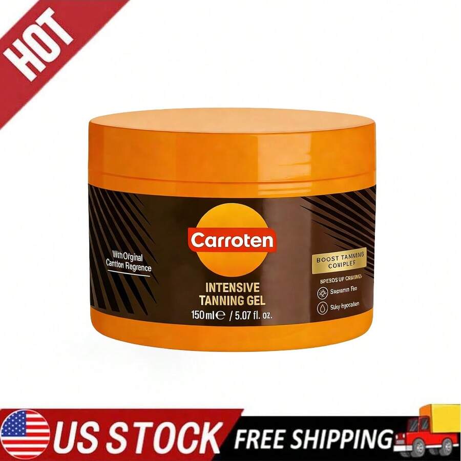 Carroten Intensive Tanning Accelerator Gel | Fast-Acting Bronzing Formula With Carrot & Coconut Oil, Non-Greasy & Water-Resistant, 5 Fl Oz - A - Xem 1