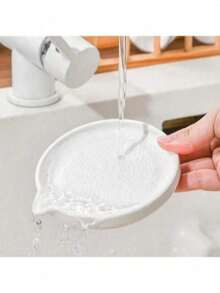 1pc Ceramic Food Grinder With Brush, Multi-Functional Ceramic Potato Masher, Manual Ginger Garlic Carrot Grinder Kitchen Tool - White - View 3