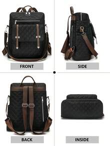 菱形绗缝背包 | 诠释旅行美学，适用于各种场景，在日常生活、通勤和旅行中释放绝对的视觉主导权，全功能三模式矩阵：全系列采用菱形绗缝工艺和多口袋设计 - 彩色 - 查看 4