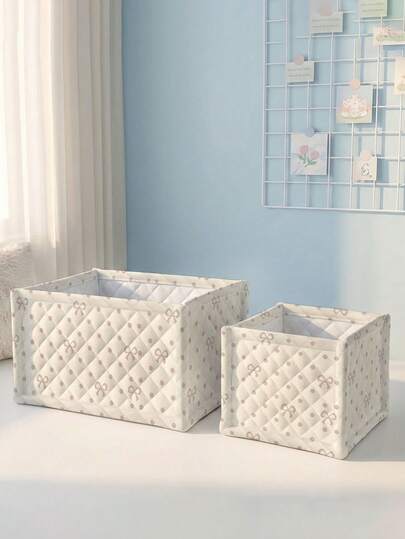 Printed Desktop Storage Basket, Desktop Organizer Basket, Makeup Brush & Skincare Storage Basket, Desktop Decor, Cosmetic Storage Box, Portable Picnic Basket, Gift